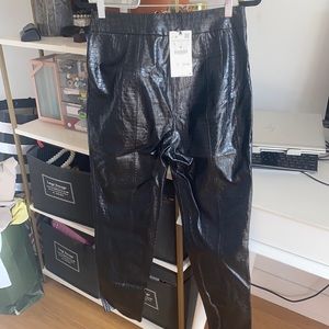 Zara faux leather pants - black size large